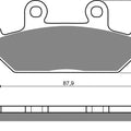 Brake Disc Pads Front L/H Goldfren for 1996 Honda GL 1500 AT Gold Wing