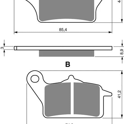 Goldfren AD358, SFA652 Disc Pads (Pair)