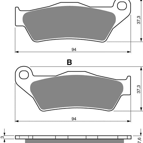 Brake Disc Pads Front R/H Goldfren for 1998 Husqvarna WR 125