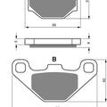Brake Disc Pads Rear R/H Goldfren for 1996 Kawasaki Kle 250 A2