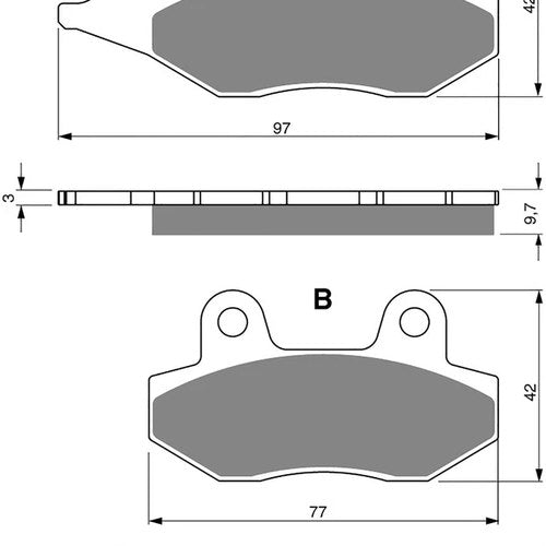Brake Disc Pads Rear R/H Goldfren for 2004 Triumph Daytona 955i (EFI) (SSSA)