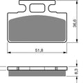 Brake Disc Pads Front R/H Goldfren for 2005 Sym Mio 100