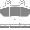 Brake Disc Pads Rear R/H Goldfren for 2008 Suzuki AN 650 A-K8 Burgman