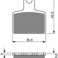 Goldfren AD282, FA495 as fitted to Beta Evo's 2009-2012 Disc Pads (Pair)