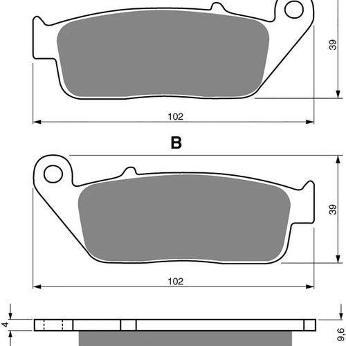 Brake Disc Pads Rear R/H Goldfren for 2000 Triumph Thunderbird Sport 900 (885cc)