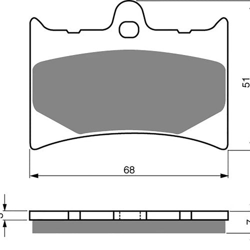Brake Disc Pads Front R/H Goldfren for 2002 Malaguti Yesterday West 1 (50cc)