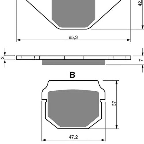 Brake Disc Pads Front R/H Goldfren for 1997 Adly Predator 100