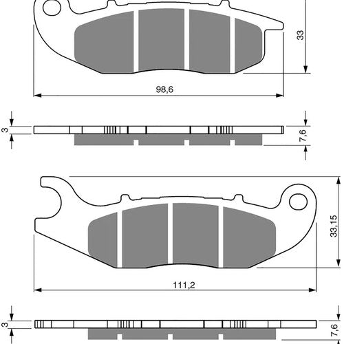 Brake Disc Pads Front R/H Goldfren for 2008 Derbi Mulhacen 125 (4T)
