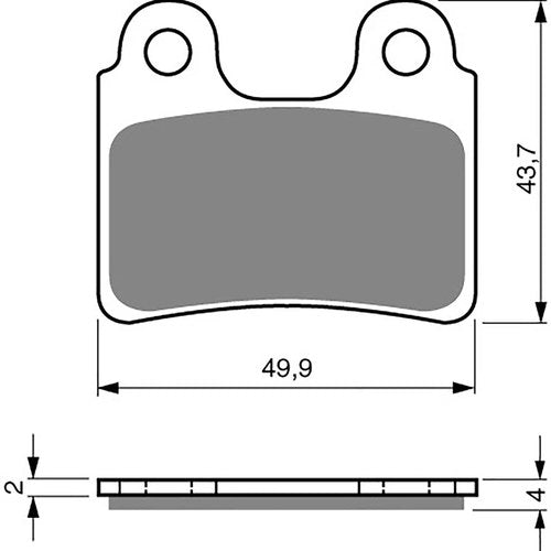 Brake Disc Pads Front R/H Goldfren for 2006 Gas Txt 125 Pro