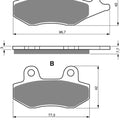 Brake Disc Pads Rear R/H Goldfren for 2007 Kymco Dink 200i