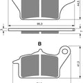 Goldfren AD336, FA625 as fitted Honda AFS110 12-13 Front Disc Pads (Pair)