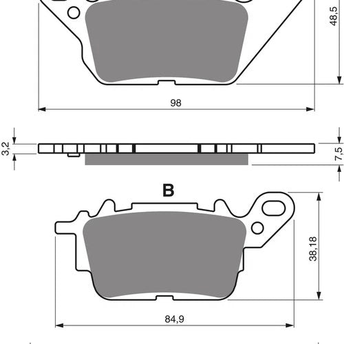 Goldfren Brake Pads Front For Yamaha Lts 125-C D'elight 2017-2021