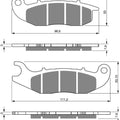 Goldfren Brake Pads Front For Honda Crf 250 LH ABS 2017-2021