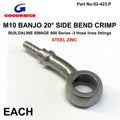 Banjo 20* Side Plated, Buildaline Swage 600 Series -3, Goodridge S5097-03Z1