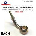 Banjo 70* Extended Plated, Buildaline Swage 600 Series -3, Goodridge S5070-03Z1