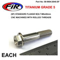 Titanium GR5 Bolt M8 x 40mm Each, Flange OD: 14mm / Hex Size: 10mm, /