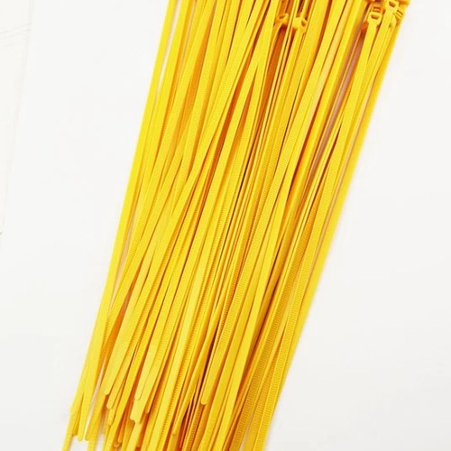 Nylon Cable Zip Ties - Yellow, 300mm x 4.8mm - Pack OF 100