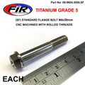 Titanium GR5 Bolt M8 x 50mm Each, Flange OD: 14mm / Hex Size: 10mm, /