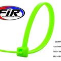 Nylon Cable Zip Ties - Neon Green, 200mm x 4.8mm - Pack OF 100