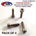 Titanium Skt Allen M4x16mm, Carb Float Bowl Screws x 4, / Socket Cap Head