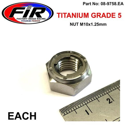 M10x1.25mm Insert Lock Nut, Ti-GR5 Insert Yam, Hon, 90185-10012, 90306-KZ4-711
