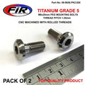 Titanium GR5 M8x1.25x20mm PK2, Universal Peg Mount Bolts, / Flat Head Bolt