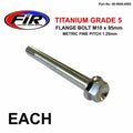 Titanium GR5 Bolt M10 x 95mm Each, Metric Fine 1.25mm / Grade 5