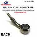Banjo 45* Crimp Stainless, Goodridge S5094-03C, Buildaline Swage 600 Series -3