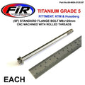 Titanium GR5 Bolt M8 x 120mm Each, Flange OD: 14mm / Hex Size: 10mm, /