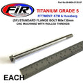 Titanium GR5 Bolt M8 x 130mm Each, Flange OD: 14mm / Hex Size: 10mm, /
