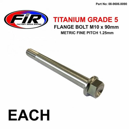 Titanium GR5 Bolt M10 x 90mm Each, Metric Fine 1.25mm / Grade 5
