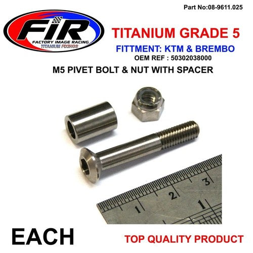 Titanium GR5 Clutch Lever Pivot Bolt Kit KTM, Brembo 50302038000 1997 2013
