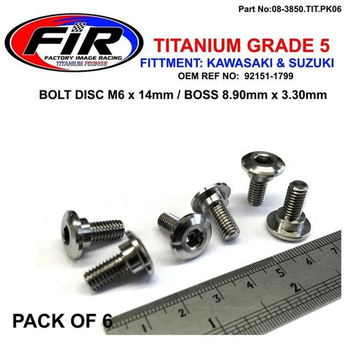 GR5 Bolt Disc M6 x 14mm Boss 8.9, Titanium / Pack 6 / 92151-1799