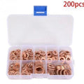 Fir Copper Washer Kit 200pcs, M5 M6 M8 M10 M12 M14