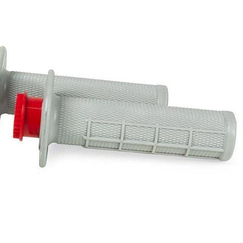 Rtech Lock ON Grip Set Beta, Half Waffle Grip Grey, R-MPRGRBETA21