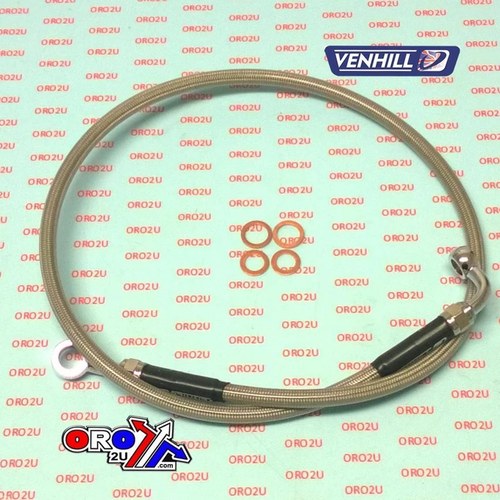 Hose Rear Brake Silver / Blk Beta, Venhill B05-2-005/P-CL, Beta Evo 2T