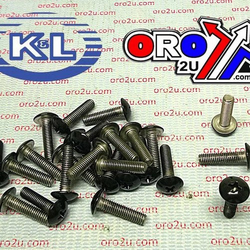 Round Top Phillips Screw 5x20, ZX Type, Black 5 x 20mm (25PK), Tools 33-8321