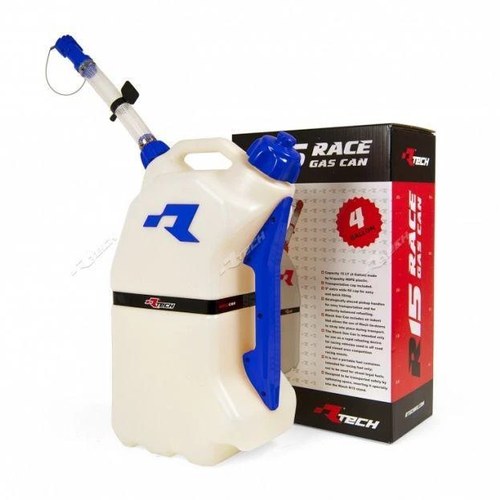 Rtech R15 Fuel Can 15Ltr. WHITE/BE, Rtech R-GASCABL0017 Jug, Jerry Can