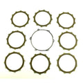 Clutch Friction Plate Set Kawa KX250 94-04, Athena P40230070, With Gasket