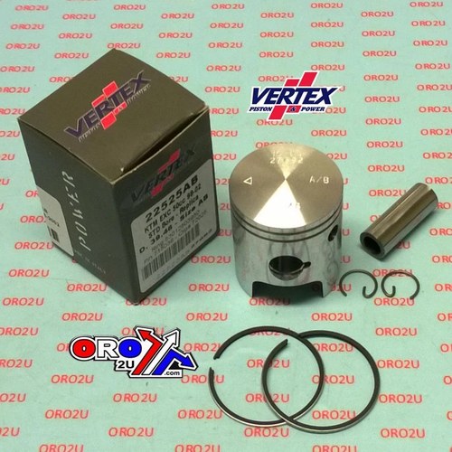 Piston Kit Vertex 39.5 A/B Beta RK6 50CC 98-02, Vertex 22525AB KXE50 EXC50