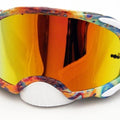 Rnr Platinum Tear Off Mirrored, Oil Slick Goggle, GAM11, Tear Off