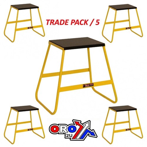Pack 5 Bike Stands Yelow, 440mm Tall, Light Weight, Mx