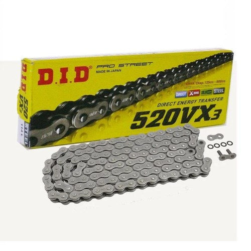 Did Chain 520VX2 X-RING 106L, DID520VX106, Black Chain Links, DID520VX2106