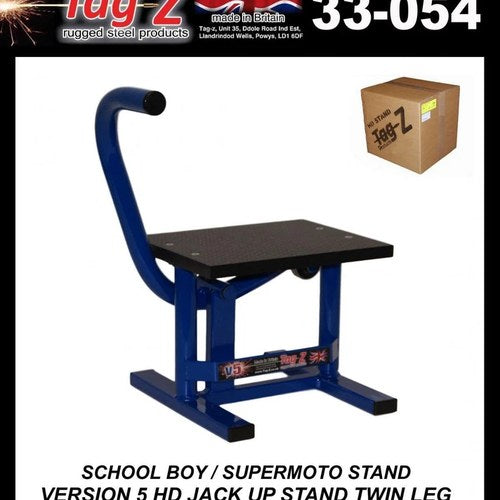 HD JACK-UP-STAND Twin Leg v5, Medium Blue Stand 350mm High