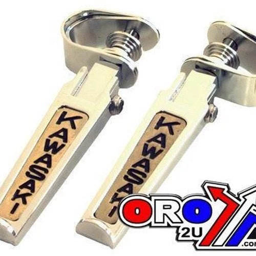 Foot Peg Set Chrome Kawasaki universal bolt on Emgo 50-85402