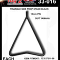 Triangle Side Prop Stand Black, Yamaha For 15mm OR Bigger Rear Spindles