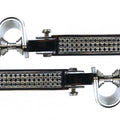 Foot Peg Set Universal Chrome Finish, 10mm Hole or frame loop clamp fitting