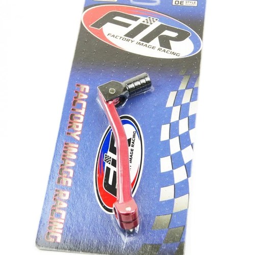 Gear Lever Alloy Red, Black Tip, 11mm Spline, 140mm Long