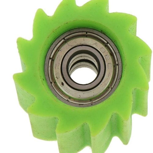 Chain Roller Green IDxODxW 8x38x23, 38mm OD 8mm ID / Toothed