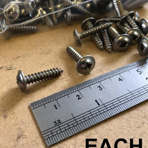 4.2x19mm Screw Flange SS, Stainles Steel Pozi Flange Each